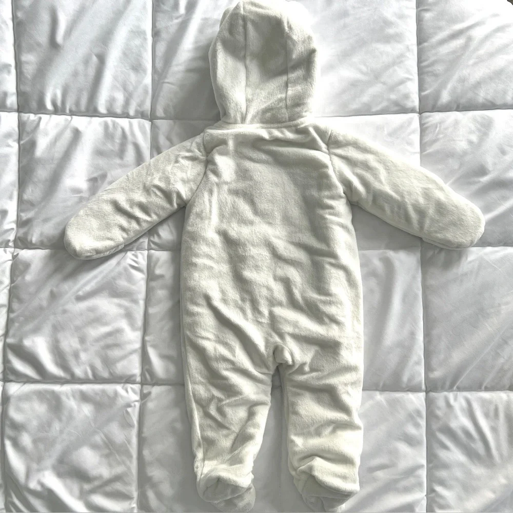 6-9M🐻‍❄️ Carter's Simple Joys Kid's Pram Ivory Polar Bear Outerwear Snow Suit